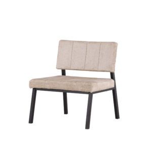 Monett – Fauteuil lounge – Beige, Noir – 64 x 74 x 66 cm