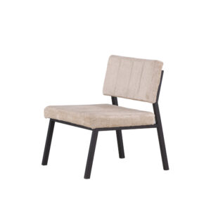 Monett – Fauteuil lounge – Beige, Noir – 64 x 74 x 66 cm