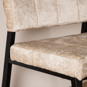 Monett – Fauteuil lounge – Beige, Noir – 64 x 74 x 66 cm
