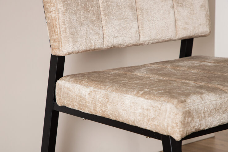 Monett – Fauteuil lounge – Beige, Noir – 64 x 74 x 66 cm