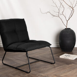 Madison – Fauteuil lounge – Noir – 83 x 78 x 62 cm
