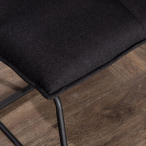 Madison – Fauteuil lounge – Noir – 83 x 78 x 62 cm