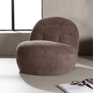 Omaha – Fauteuil lounge – Marron – 84 x 61 x 65 cm