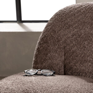 Omaha – Fauteuil lounge – Marron – 84 x 61 x 65 cm