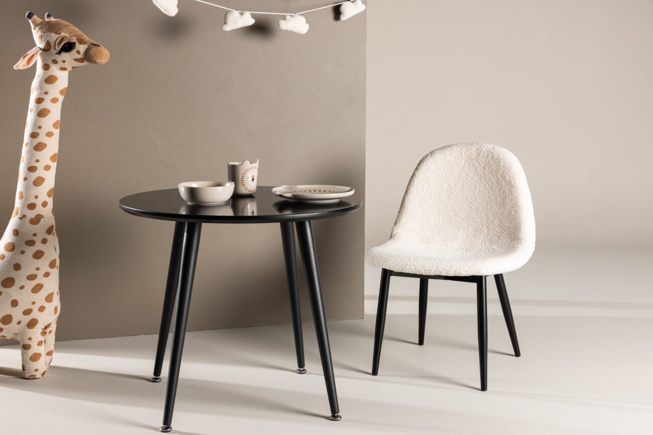 Plaza – Kids Table – Noir – ⌀60 cm