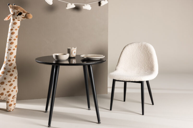 Plaza – Kids Table – Noir – ⌀60 cm