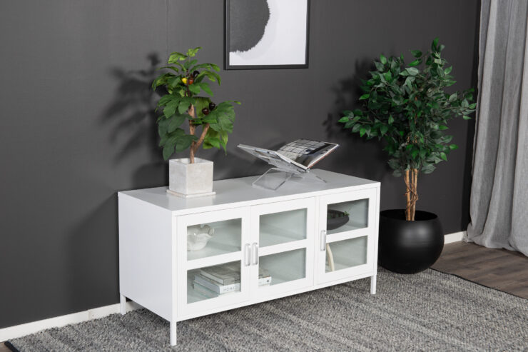 Acero – Meuble TV – Blanc – 48 x 58 x 120 cm