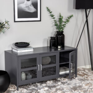 Acero – Meuble TV – Gris clair – 48 x 58 x 120 cm