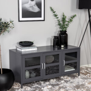 Acero – Meuble TV – Gris clair – 48 x 58 x 120 cm