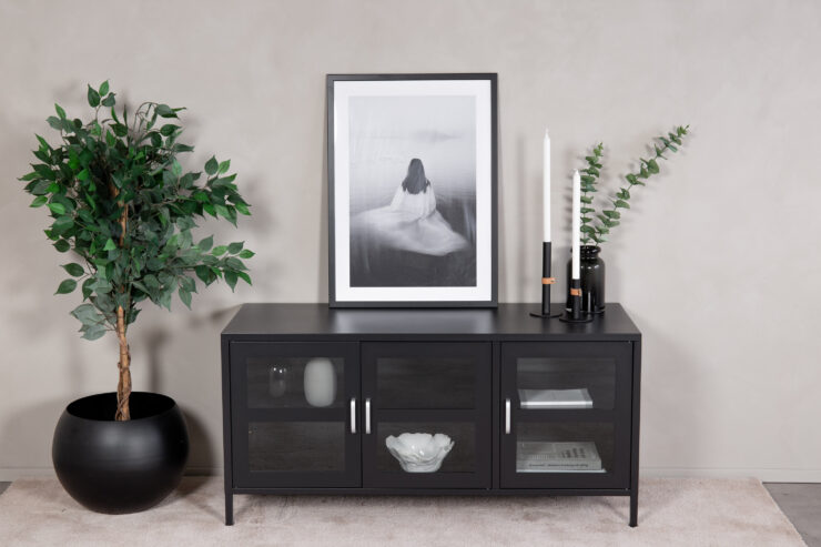 Acero – Meuble TV – Noir – 48 x 58 x 120 cm