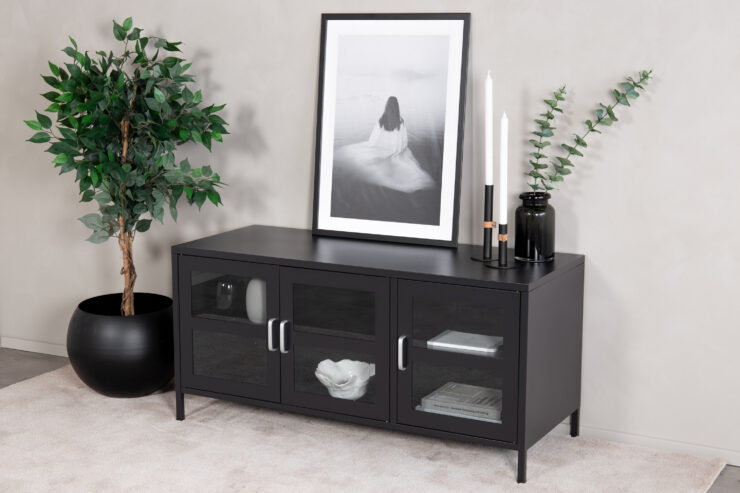 Acero – Meuble TV – Noir – 48 x 58 x 120 cm