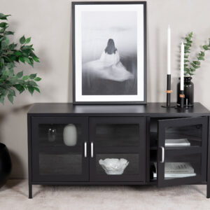 Acero – Meuble TV – Noir – 48 x 58 x 120 cm