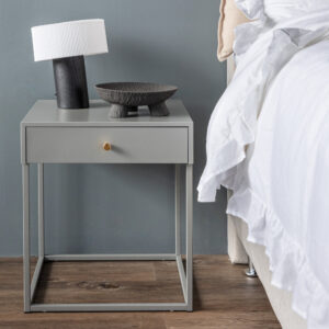 Bakal – Table d&rsquo;appoint – Gris clair – 43 x 41 cm