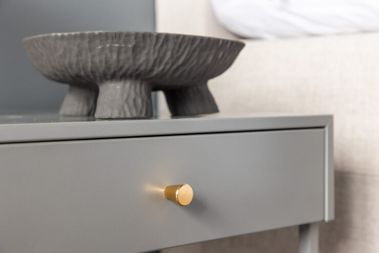 Bakal – Table d'appoint – Gris clair – 43 x 41 cm