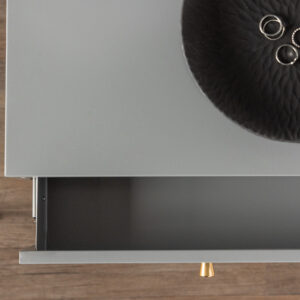 Bakal – Table d&rsquo;appoint – Gris clair – 43 x 41 cm