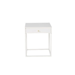 Bakal – Table de chevet – Blanc – 43 x 41 cm