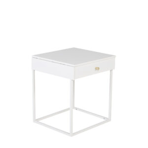 Bakal – Table de chevet – Blanc – 43 x 41 cm