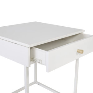 Bakal – Table de chevet – Blanc – 43 x 41 cm