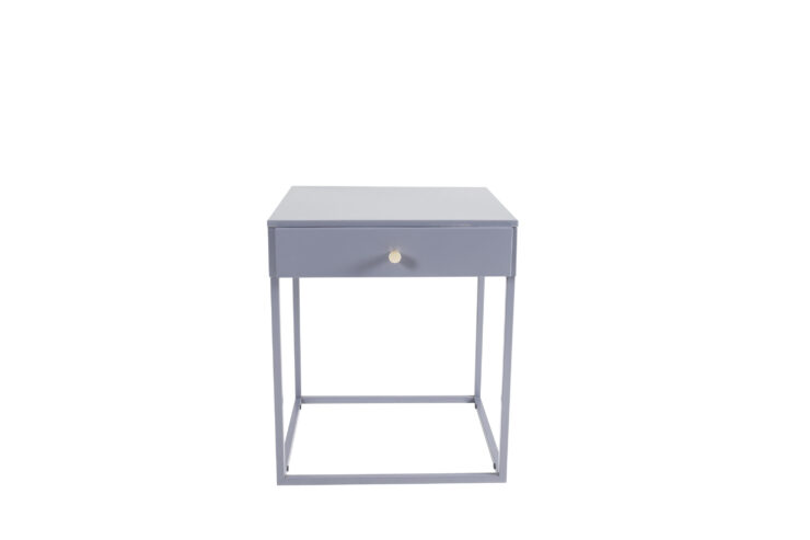 Bakal – Table de chevet – Gris – 43 x 41 cm