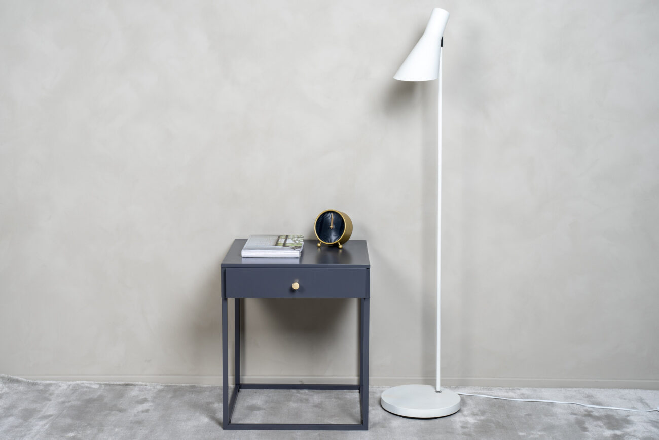 Bakal – Table de chevet – Gris – 43 x 41 cm