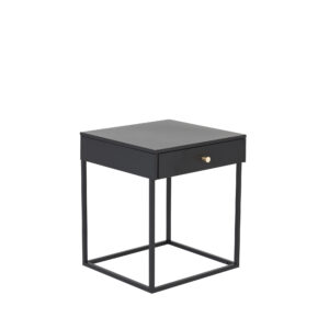 Bakal – Table de chevet – Noir – 43 x 41 cm