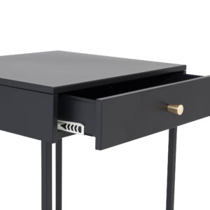 Bakal – Table de chevet – Noir – 43 x 41 cm