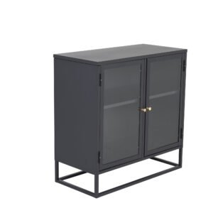Bakal – Meuble de rangement – Noir – 40 x 85 x 85 cm