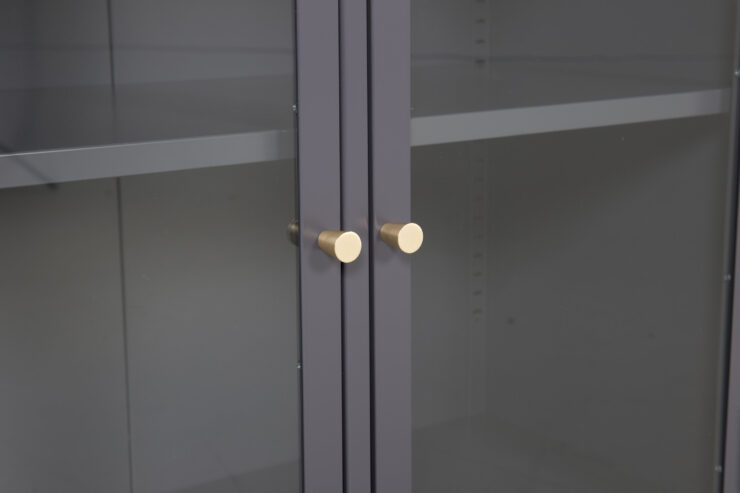 Bakal – Meuble de rangement – Gris – 40 x 85 x 85 cm