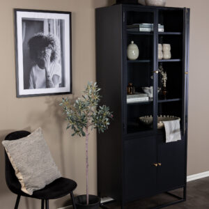 Bakal – Meuble de rangement – Noir – 41 x 190 x 80 cm