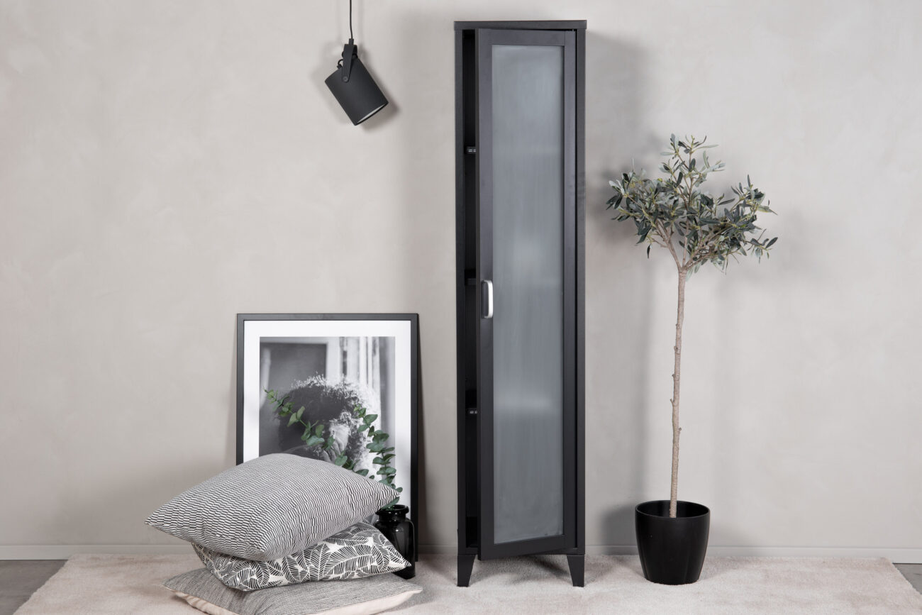 Acero – Meuble de rangement – Noir – 35 x 150 x 35 cm
