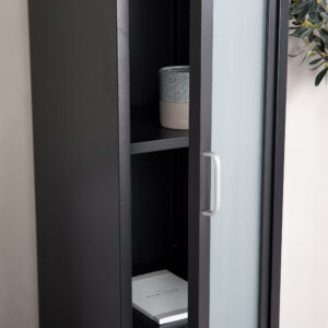 Acero – Meuble de rangement – Noir – 35 x 150 x 35 cm