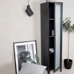 Acero – Meuble de rangement – Noir – 35 x 150 x 35 cm