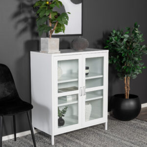 Acero – Meuble de rangement – Blanc – 43 x 97 x 80 cm