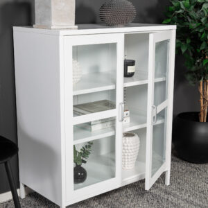 Acero – Meuble de rangement – Blanc – 43 x 97 x 80 cm