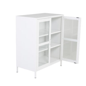 Acero – Meuble de rangement – Blanc – 43 x 97 x 80 cm