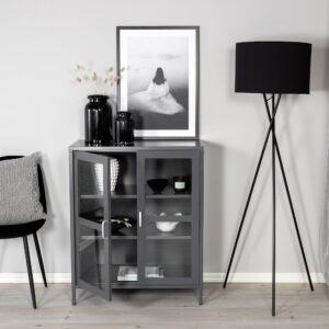 Acero – Meuble de rangement – Gris clair – 43 x 97 x 80 cm