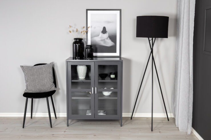 Acero – Meuble de rangement – Gris clair – 43 x 97 x 80 cm