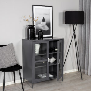 Acero – Meuble de rangement – Gris clair – 43 x 97 x 80 cm