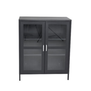 Acero – Meuble de rangement – Noir – 43 x 97 x 80 cm
