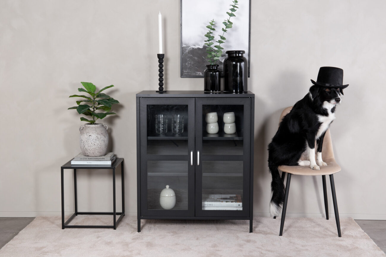Acero – Meuble de rangement – Noir – 43 x 97 x 80 cm
