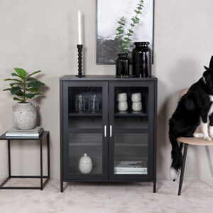 Acero – Meuble de rangement – Noir – 43 x 97 x 80 cm