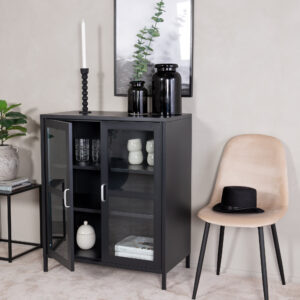 Acero – Meuble de rangement – Noir – 43 x 97 x 80 cm