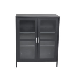 Acero – Meuble de rangement – Noir – 43 x 97 x 80 cm