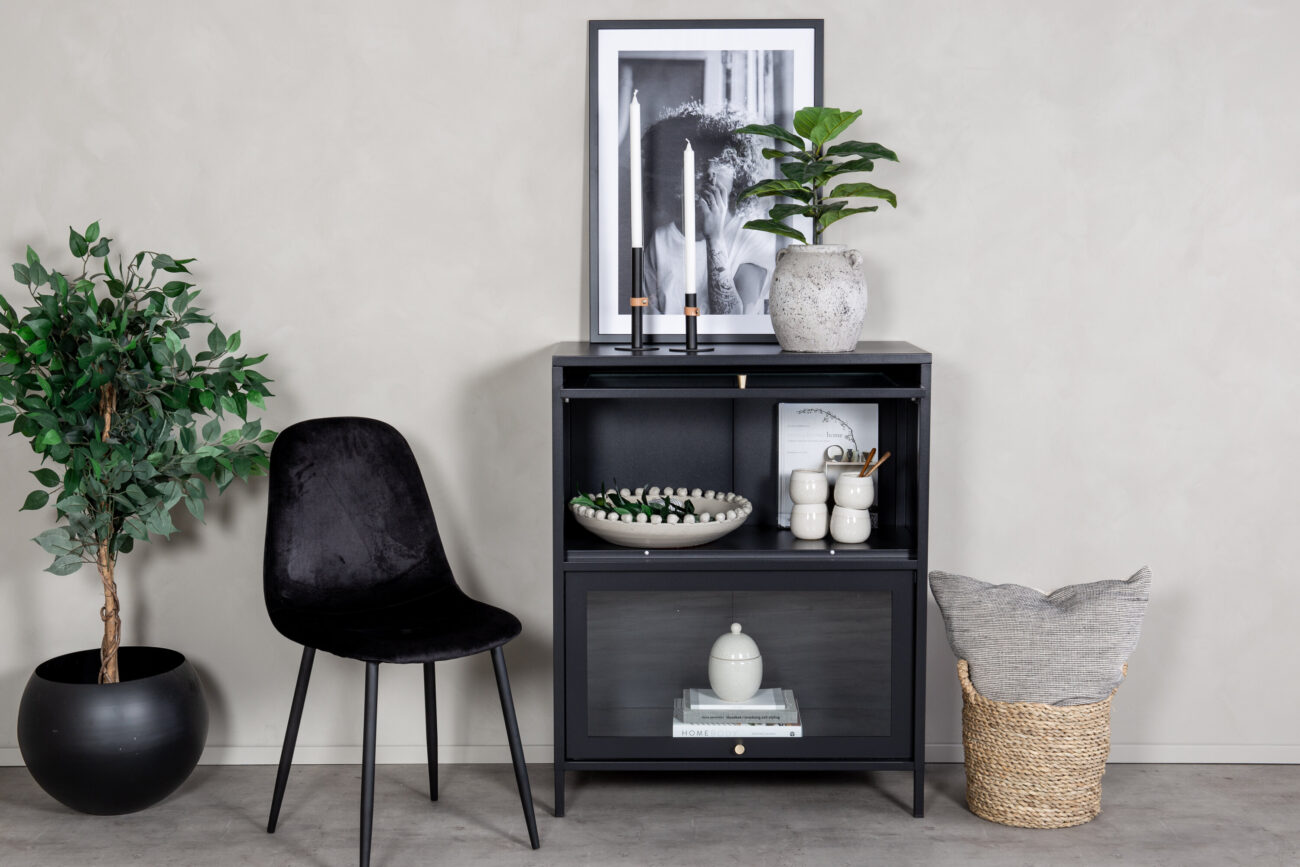 Bakal – Meuble de rangement – Noir – 40 x 100 x 80 cm