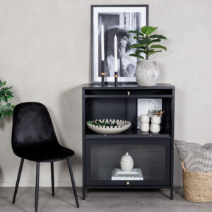 Bakal – Meuble de rangement – Noir – 40 x 100 x 80 cm