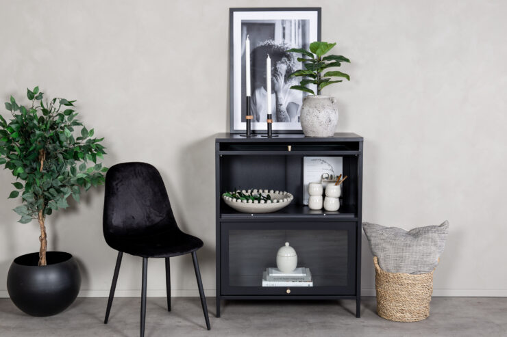 Bakal – Meuble de rangement – Noir – 40 x 100 x 80 cm
