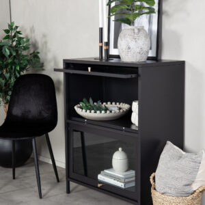 Bakal – Meuble de rangement – Noir – 40 x 100 x 80 cm