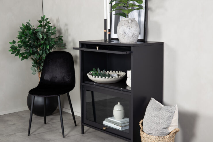 Bakal – Meuble de rangement – Noir – 40 x 100 x 80 cm