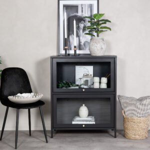 Bakal – Meuble de rangement – Noir – 40 x 100 x 80 cm