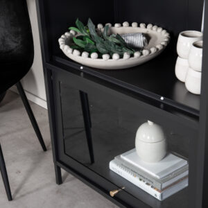 Bakal – Meuble de rangement – Noir – 40 x 100 x 80 cm
